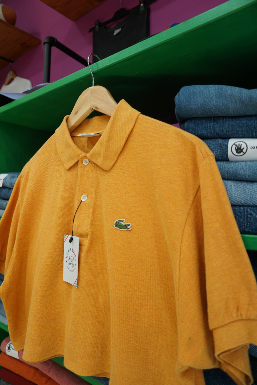 POLO REWORK CROP LACOSTE