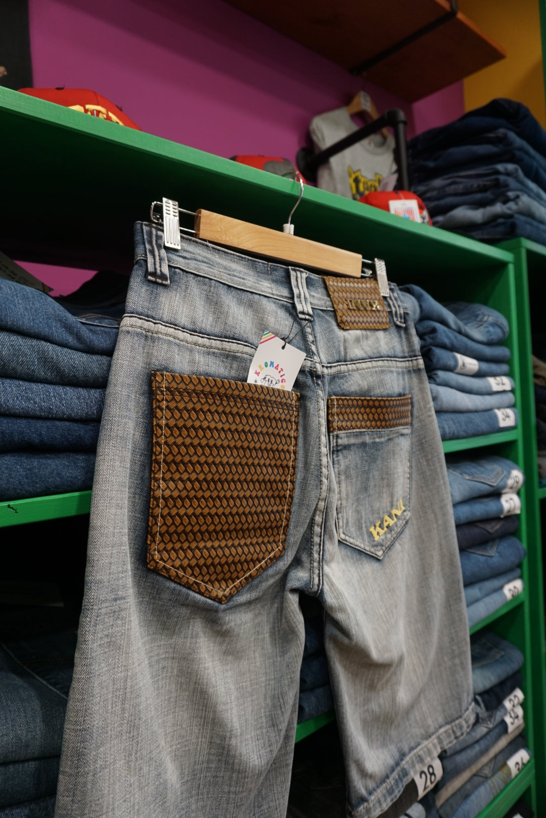 PANTALONCINO IN DENIM KARL KANI VINTAGE TAGLIA 28