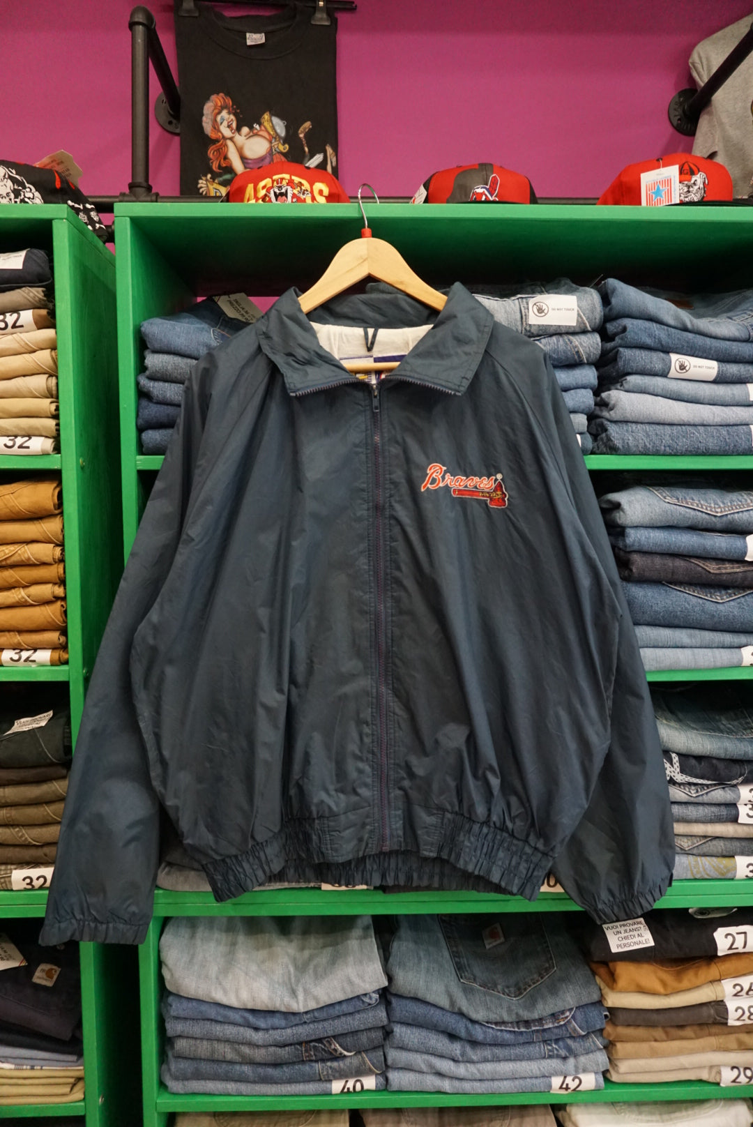 TRACK JACKET ATLANTA BRAVES  VINTAGE TAGLIA L
