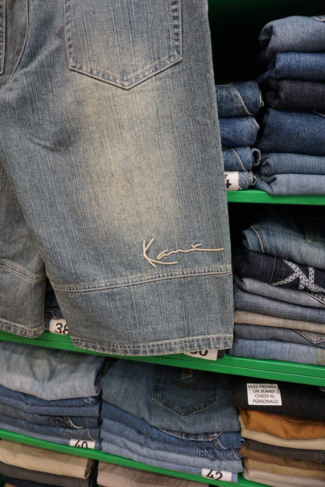 PANTALONCINO JORTS IN DENIM KARL KANI VINTAGE TAGLIA 30