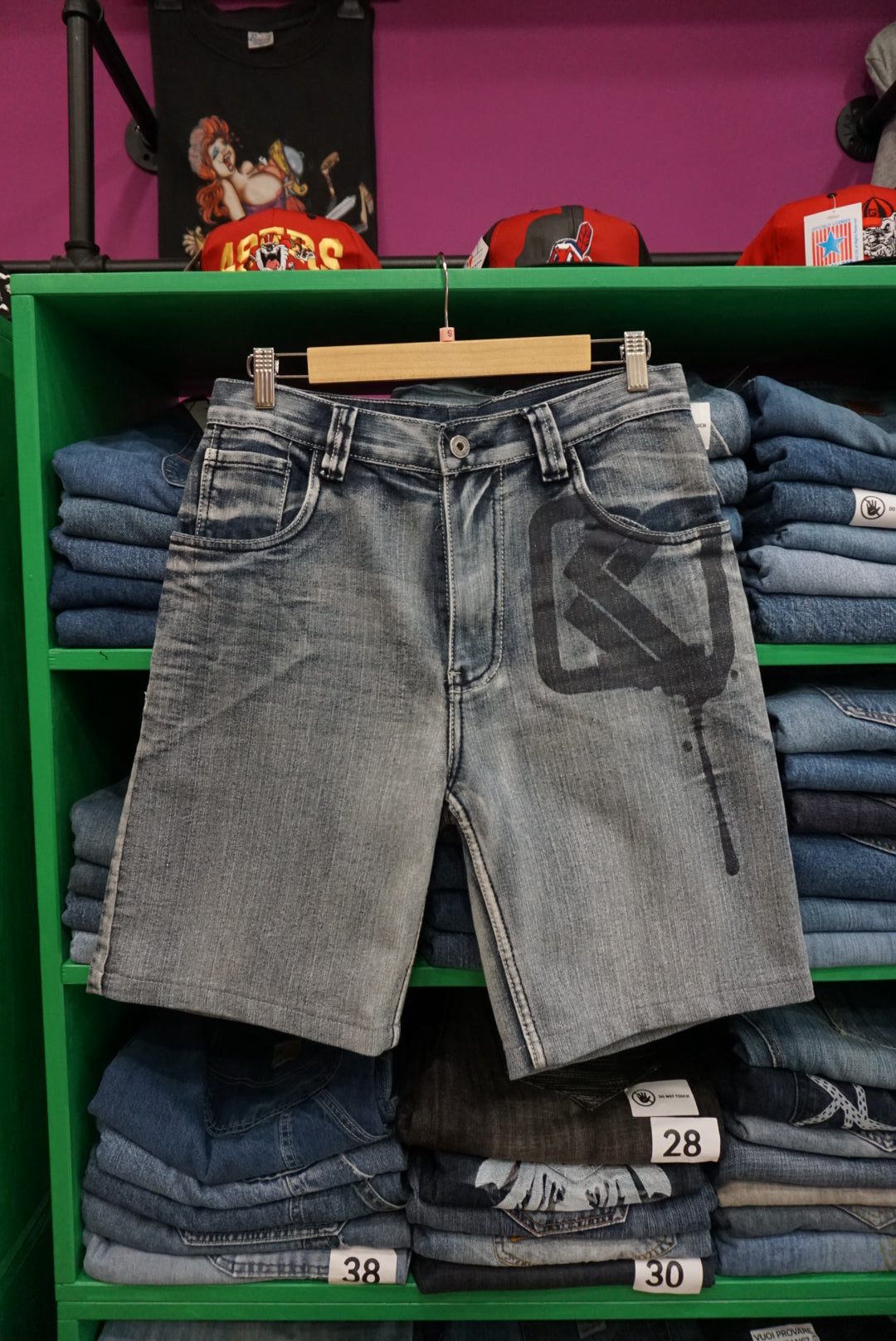 PANTALONCINO IN DENIM KARL KANI VINTAGE TAGLIA 30
