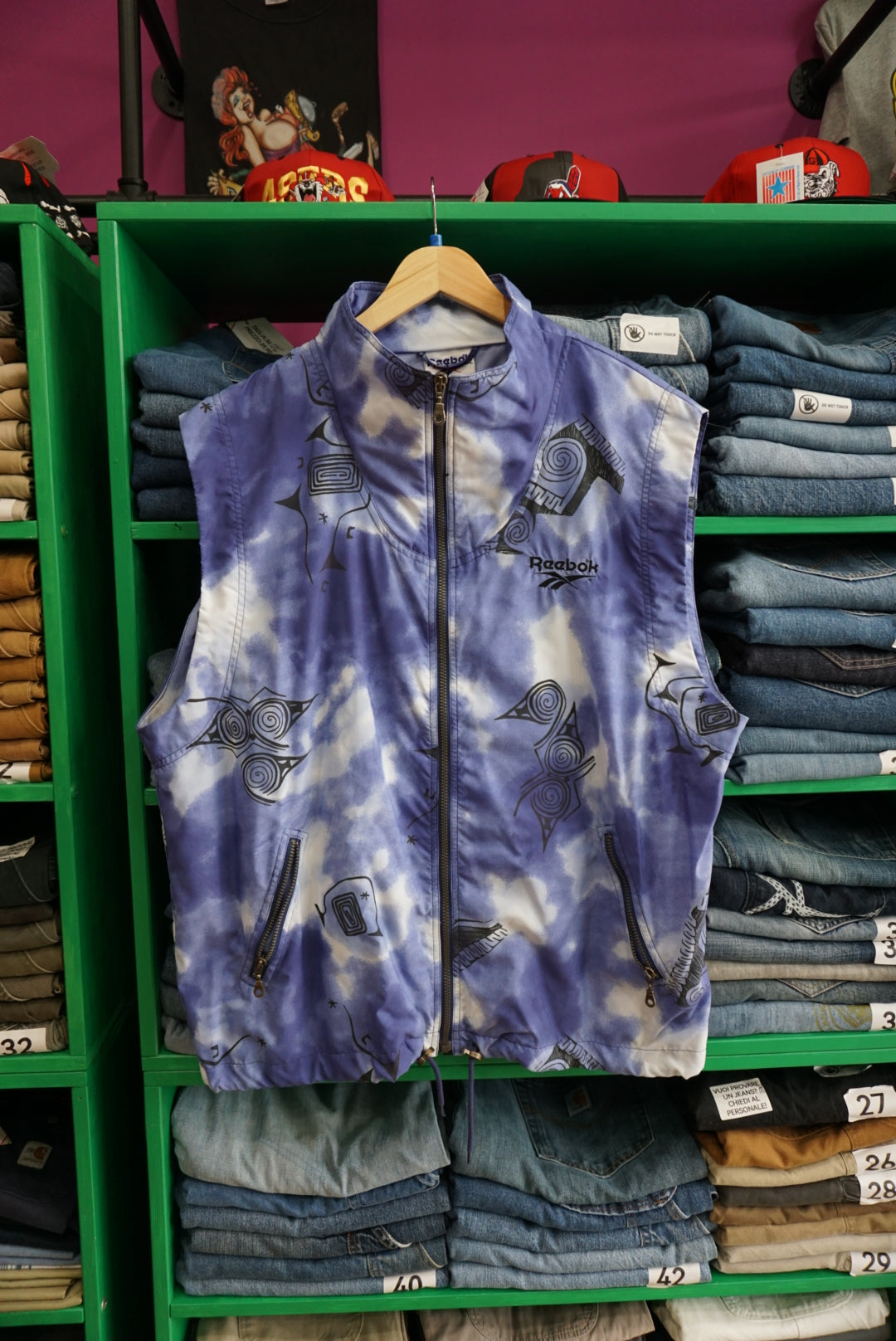 SMANICATO TRACK JACKET REEBOK TAGLIA XXL